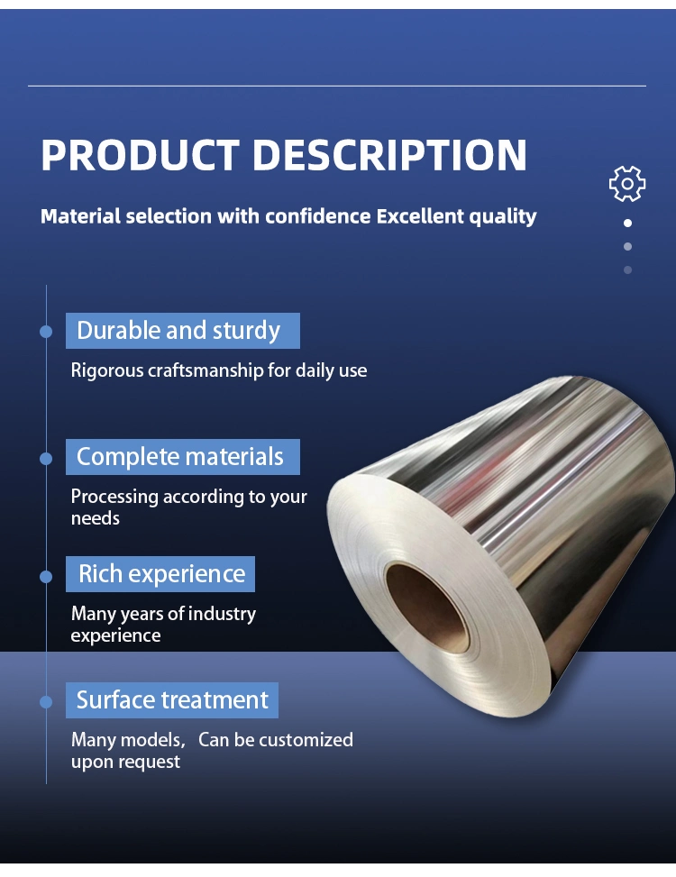 Stainless Steel 316 409 904L Coil/Strip/201 Ss 304 DIN 1.4305 Cold Rolled Stainless Steel Coil