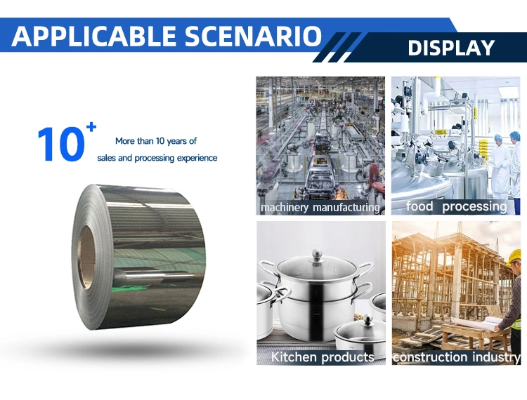 Stainless Steel 316 409 904L Coil/Strip/201 Ss 304 DIN 1.4305 Cold Rolled Stainless Steel Coil