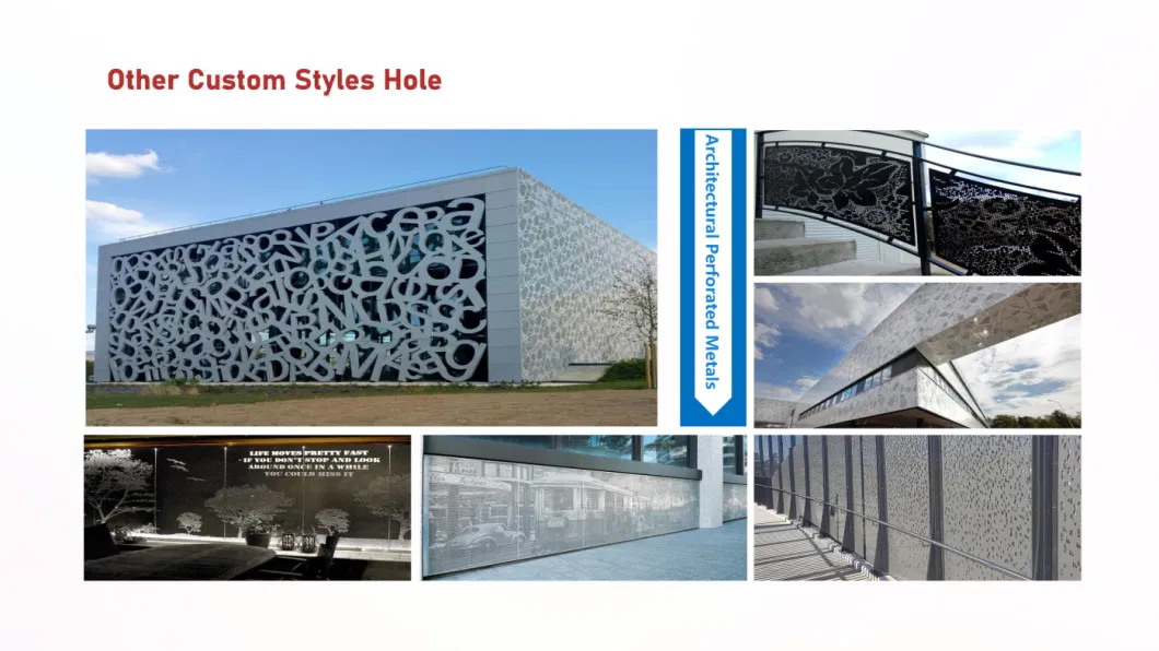 Architectural Aluminum Stainless Steel Galvanized Round, Square, Slotted, Hexagonal Perforated Metal Sheet for Wall Cladding/Ceiling Panels/Facade